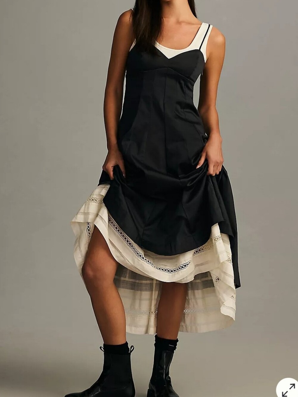 By Anthropologie Layered Pleated Dress s4 - Picture 1 of 8